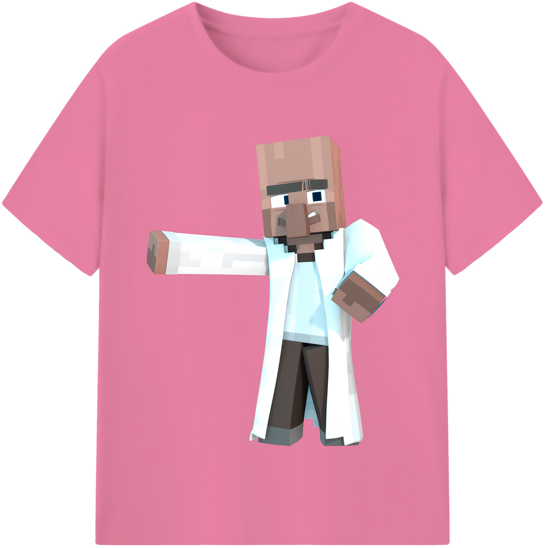 （画像用） マインクラフト ブロックの世界 Minecraft MC Block world 綿100％半袖Tシャツ（フロントプリント）